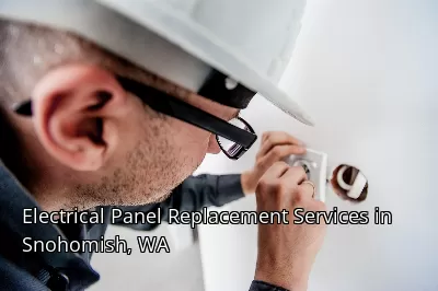 Electrical Panel Replacement Services in Snohomish, WA